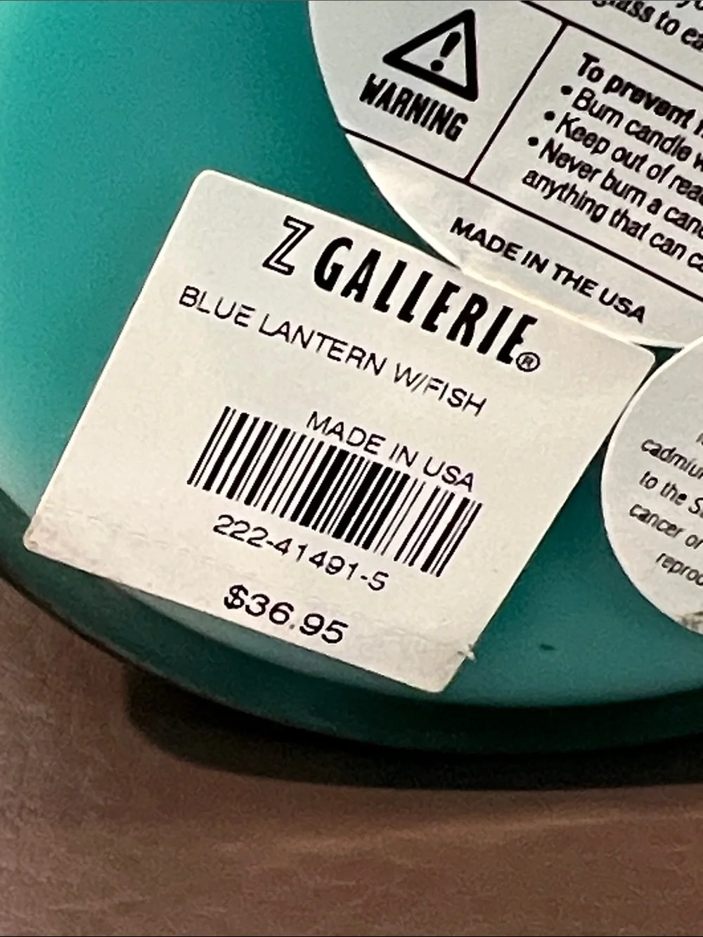 Z Gallerie blue lantern